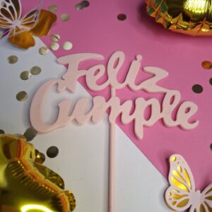 PINCHE FELIZ CUMPLEAÑOS PLASTICO PASTEL X5
