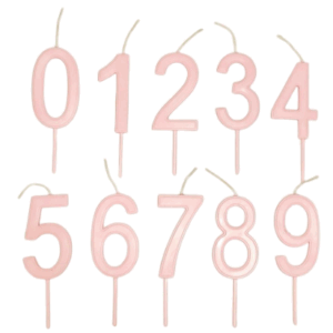 VELA N PASTEL PLASTICO X10