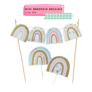 SET MINI BANDERIN ARCOIRIS