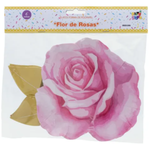 PLATO FLOR ROSA X6